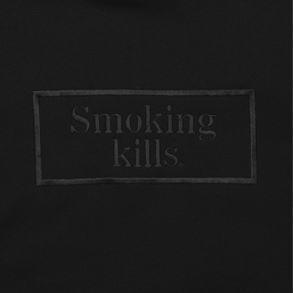 Felpa con cappuccio con ricamo Smoking Kills
