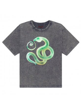 Maglietta con cappuccio Snake Jade 'Nero