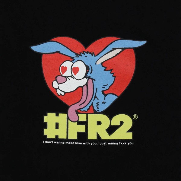 Maglietta Heart Rabbit 'Nero'