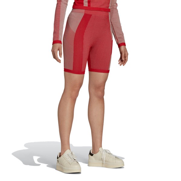 Wmns CL Seamless Knit Short Tights "Collegiate Red