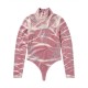 Juicy Couture - Body in velluto tie-dye - rosa