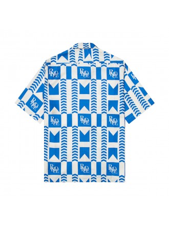 Camicia in seta Grasse 'Blu Avorio'