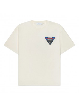 Maglietta con toppa da gara 'Bianco Vintage'