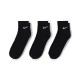 Everyday Cushioned Training Ankle Socks confezione da 3 pezzi "Nero".