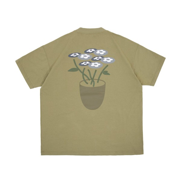 Maglietta classica a fiori "Khaki
